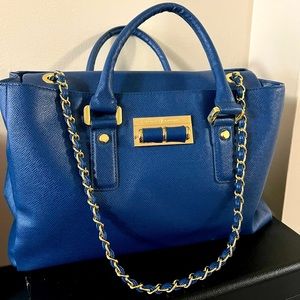 Ivanka Trump
Alexandrite Blue Faux Snakeskin Leather Satchel